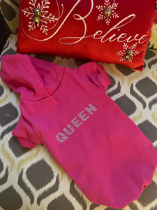 Queen  Bling Doggie Hoodie