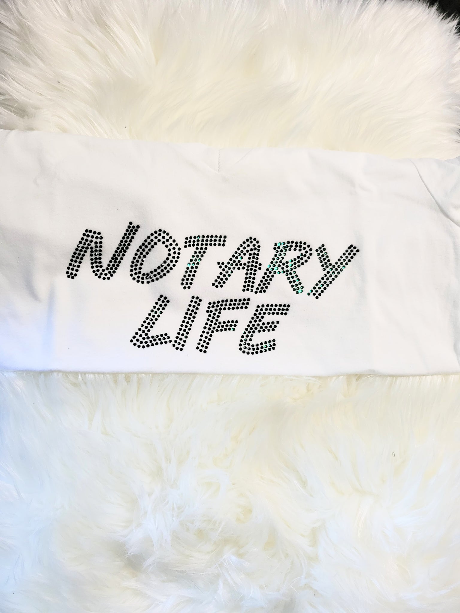 Notary Life Emerald Green Bling VNeck Tee