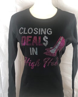 Closing Deals In Heals Long Tee