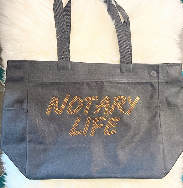 Notary Life Gold Bling Tote